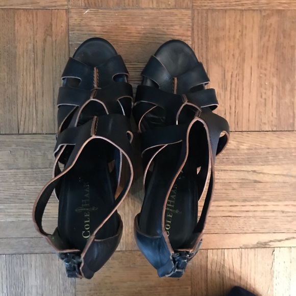 Cole Haan Nike Air Kimry Leather Wedges - Picture 4 of 11